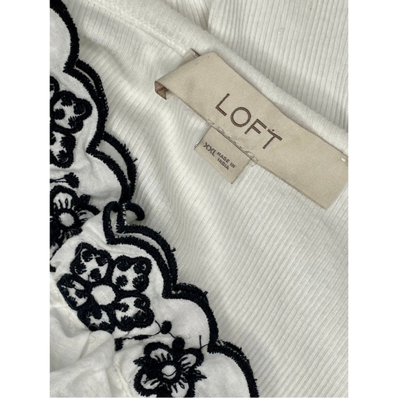 Loft Tank with Embroidered Ruffled Straps - Picture 3 of 4